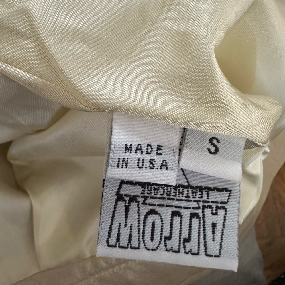 Cream leather jacket - Picture 6 of 6